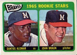 1965 Topps Baseball Cards      082      Rookie Stars-Santos Alomar RC-John Braun RC